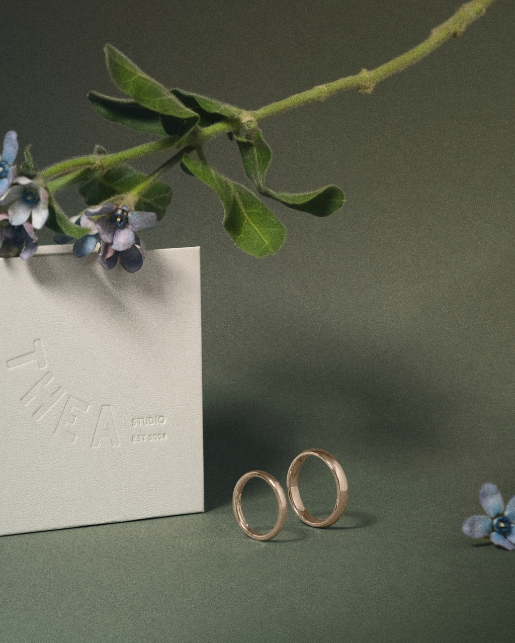 18ct Hazelnut Gold Wedding Band Set, 4mm & 2.5mm Court Rings