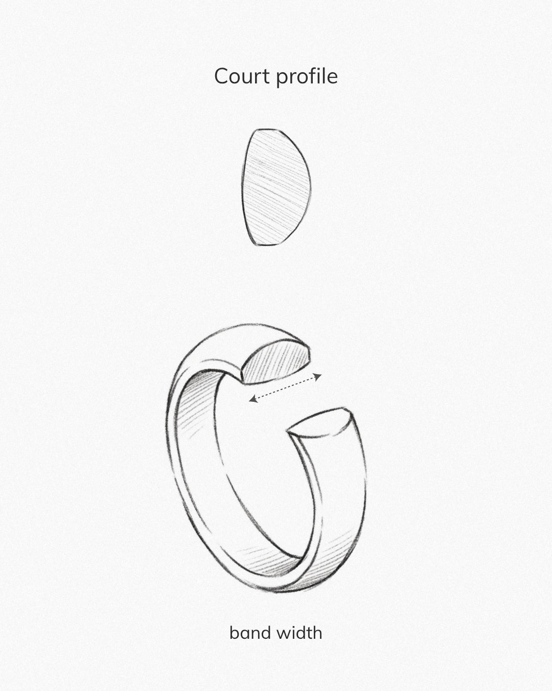 18ct Hazelnut Gold Wedding Band Set, 4mm & 2.5mm Court Rings